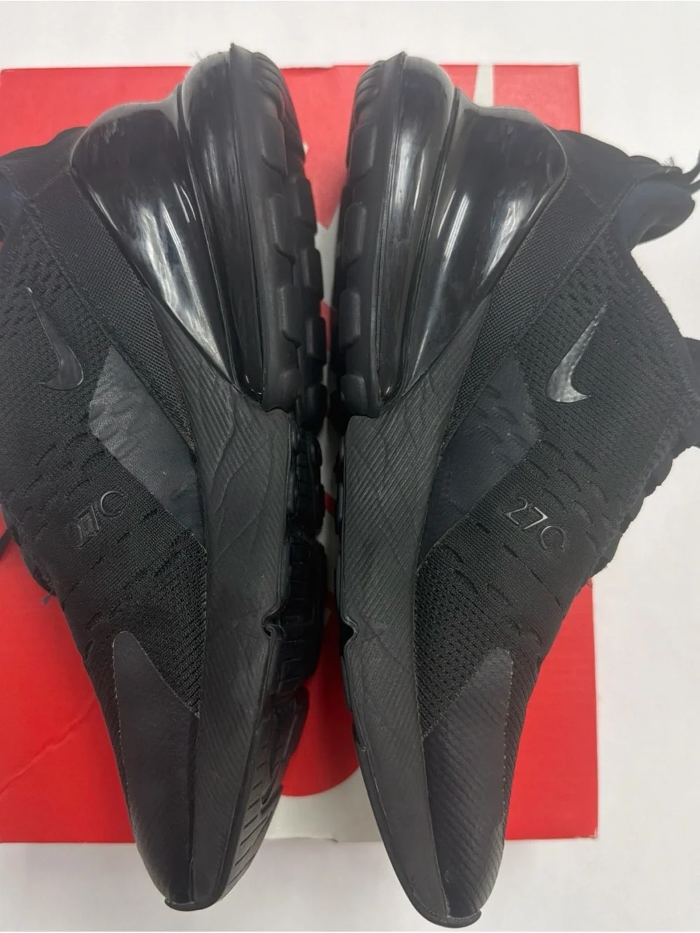 Nike Air Max 270 4.5 Youth Black Running Sneakers with Air Cushion